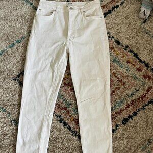 White Agolde Straight Leg Jeans